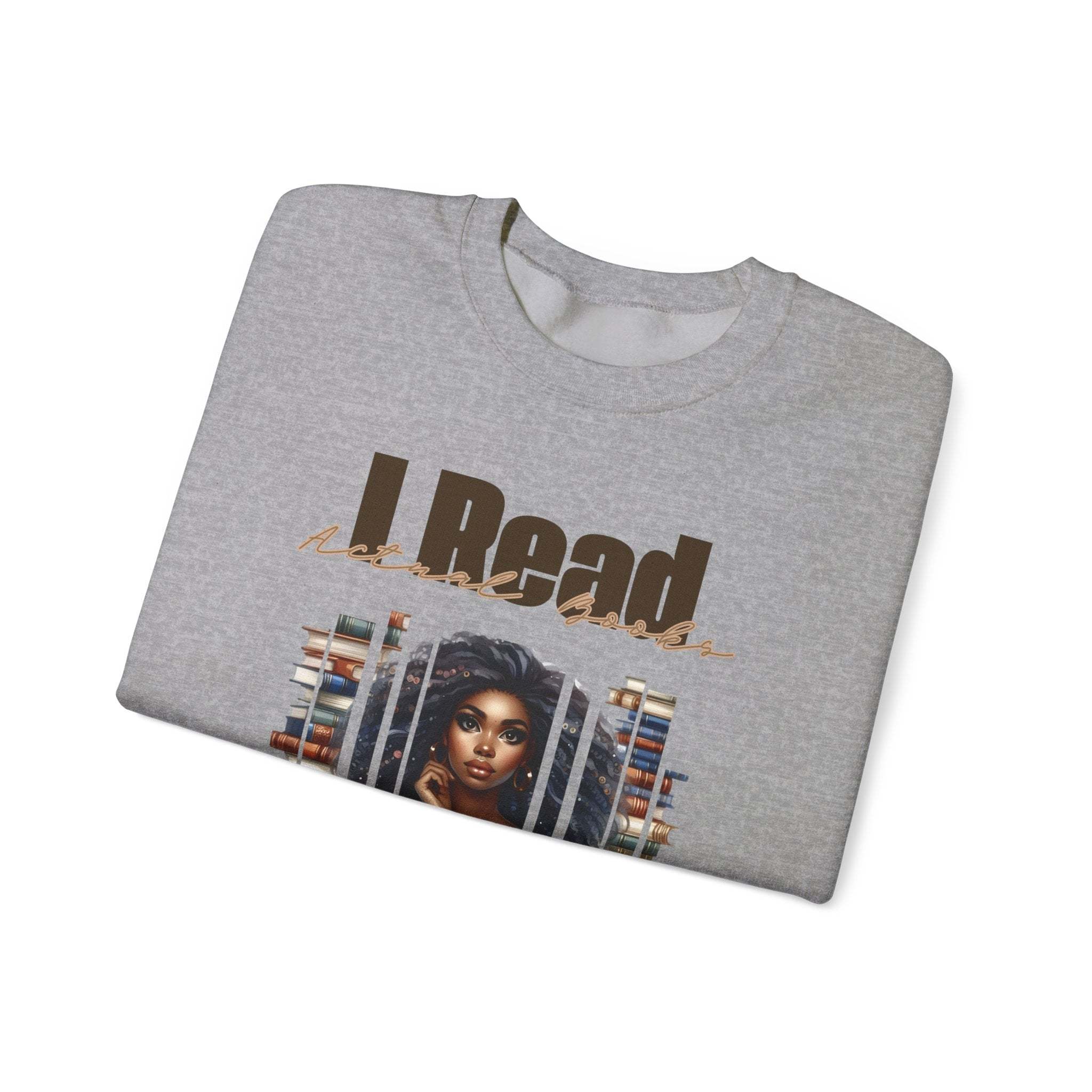 read actual books Unisex Heavy Blend™ Crewneck Sweatshirt